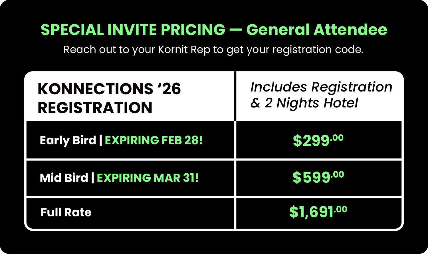 konnections26pricing website