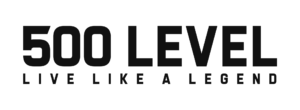 500 level logo black with slogan